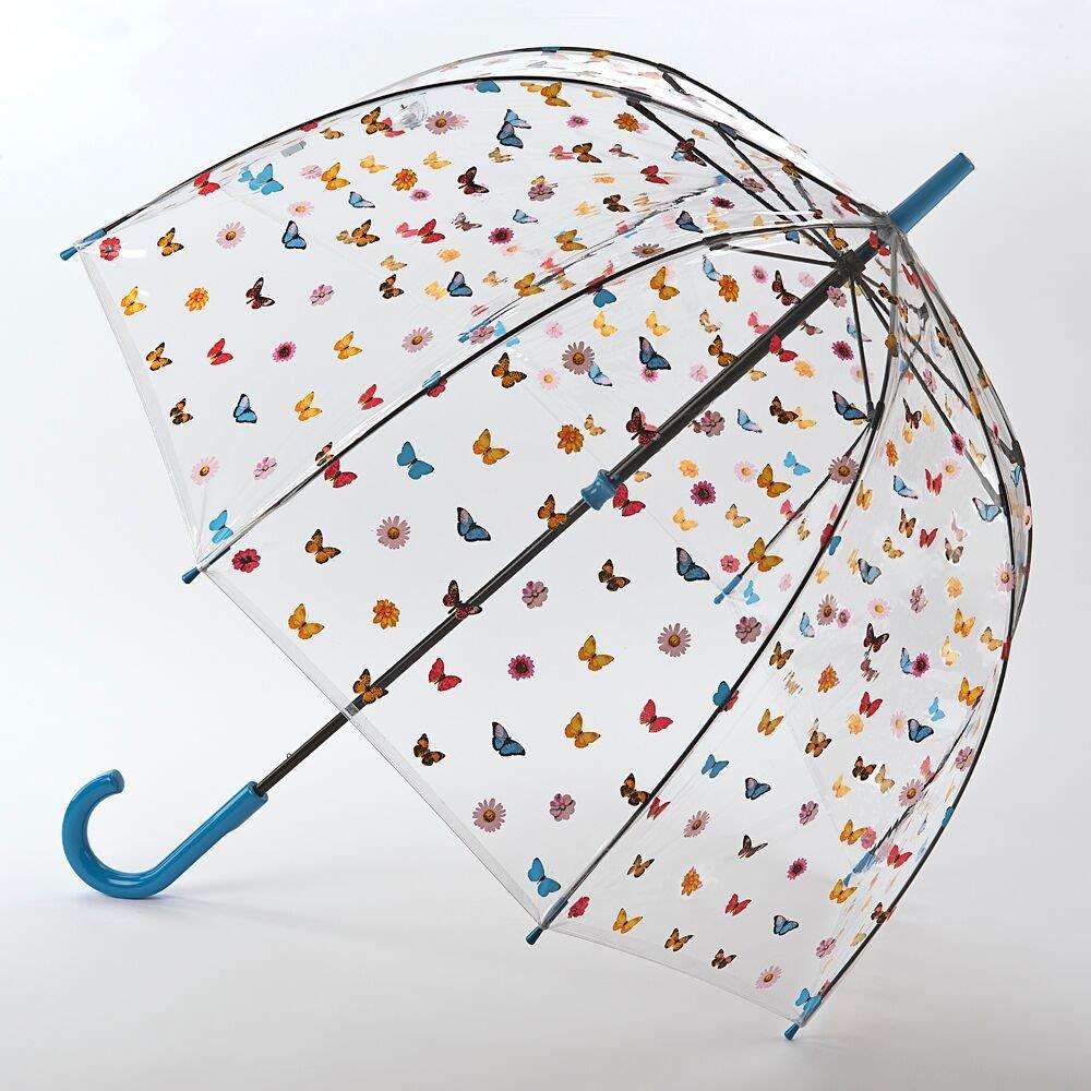 Fulton dámský průhledný holový deštník Motýlci