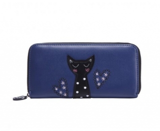 Stylová peněženka Black Cat - modrá